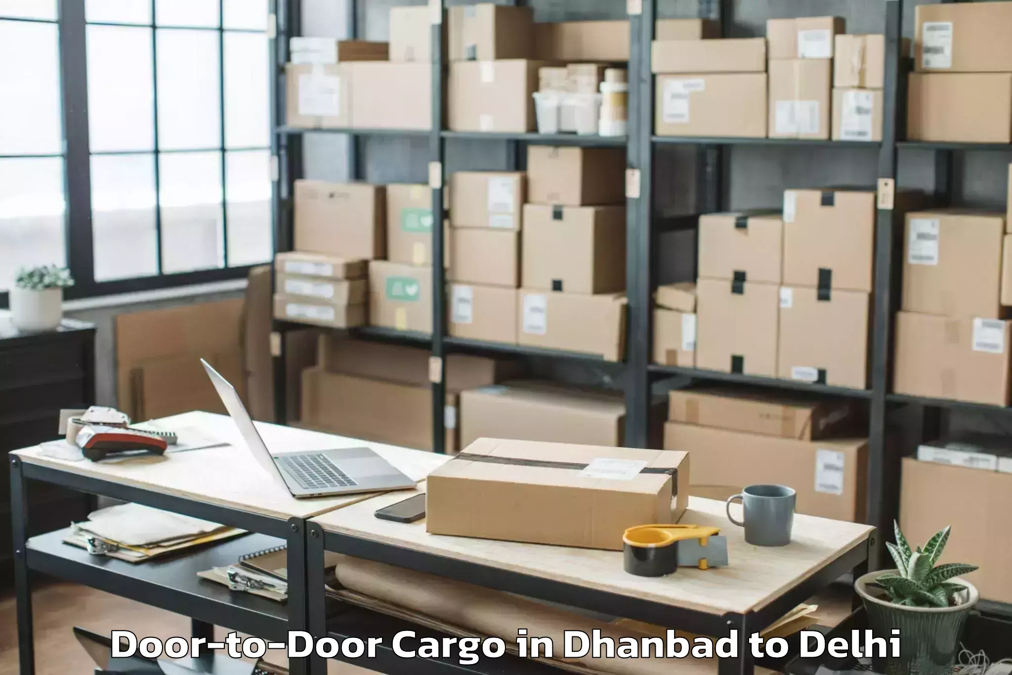 Book Dhanbad to V3s East Centre Mall Door To Door Cargo Online